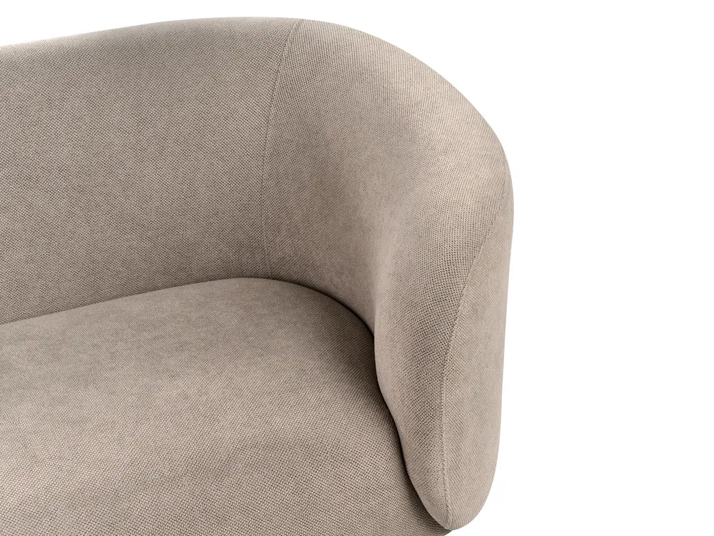 Sofa 2 Seater Fabric Taupe Liora