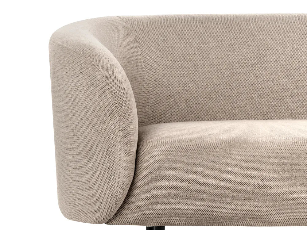 Sofa 2 Seater Fabric Taupe Liora