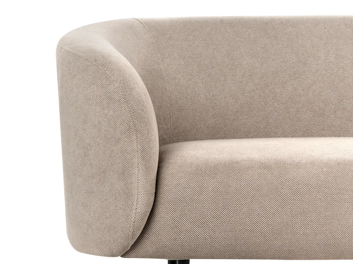 Sofa 2 Seater Fabric Taupe Liora