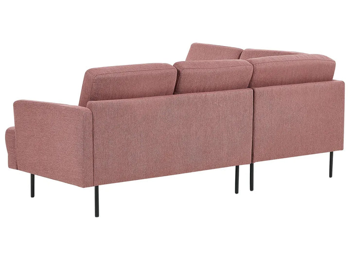 Corner Sofa 4 Seater Fabric Pink Right Hand Shayle