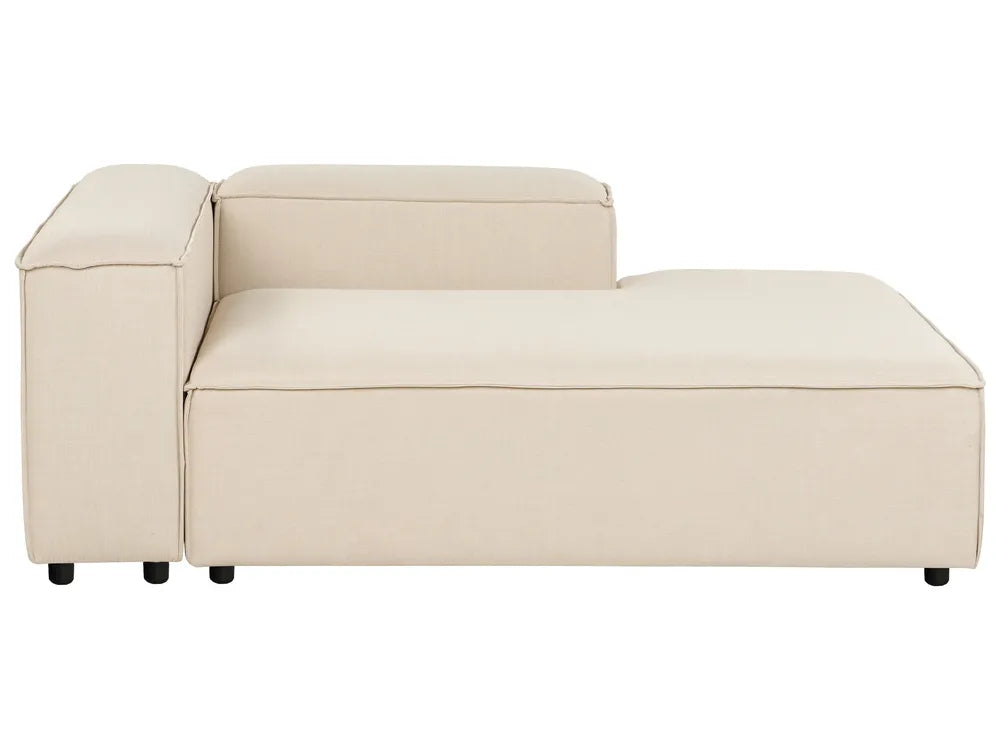 Modular Corner Sofa 4 Seater Fabric Beige Left Hand Oakham