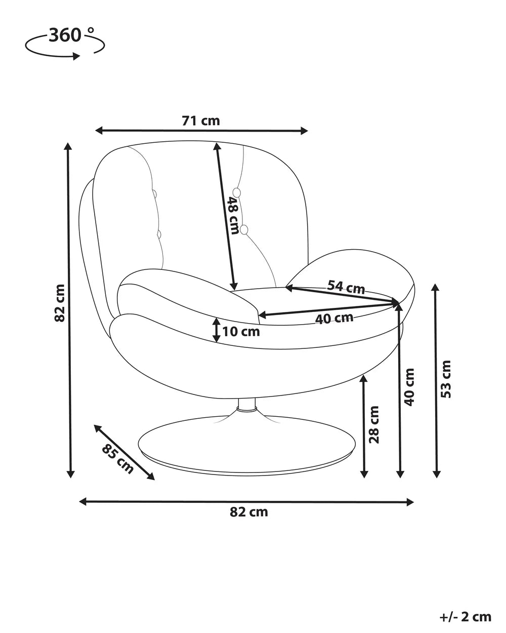Swivel Armchair Velvet Sand Beige Lourdez