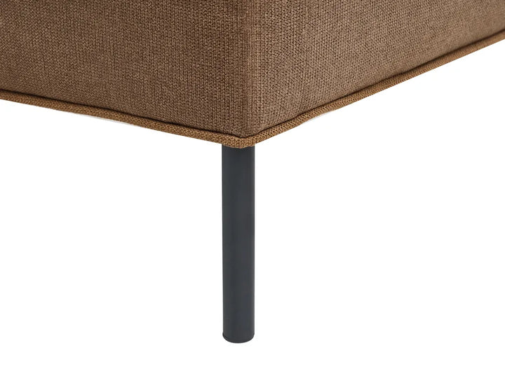 Corner Sofa 3 Seater Fabric Brown Right Hand Danva