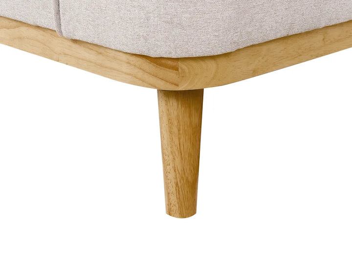 Corner Sofa 3 Seater Fabric Light Grey Left Hand Arvo