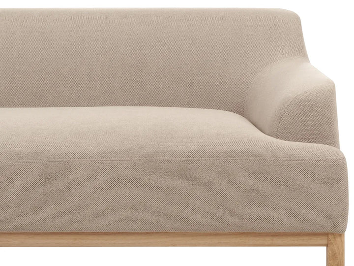 Corner Sofa 3 Seater Fabric Taupe Right Hand Azuri