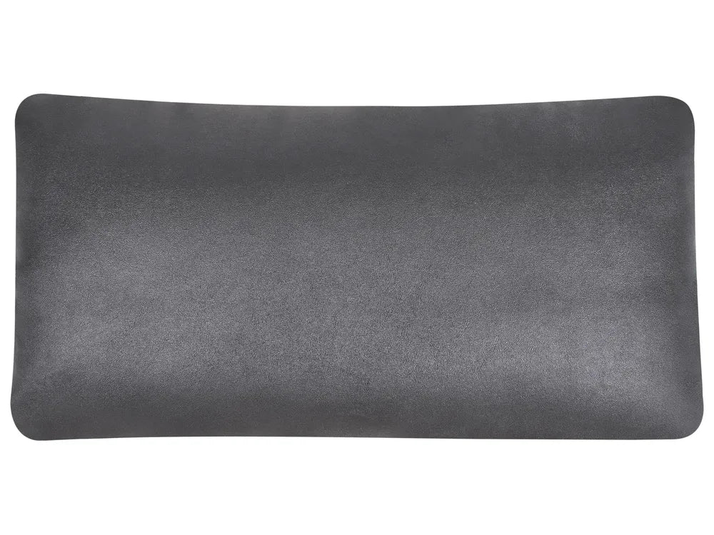 Modular Corner Sofa 3 Seater Faux Leather Black with Ottoman Left Hand Nova