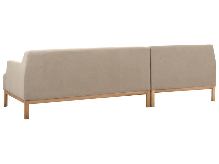 Corner Sofa 3 Seater Fabric Taupe Right Hand Azuri