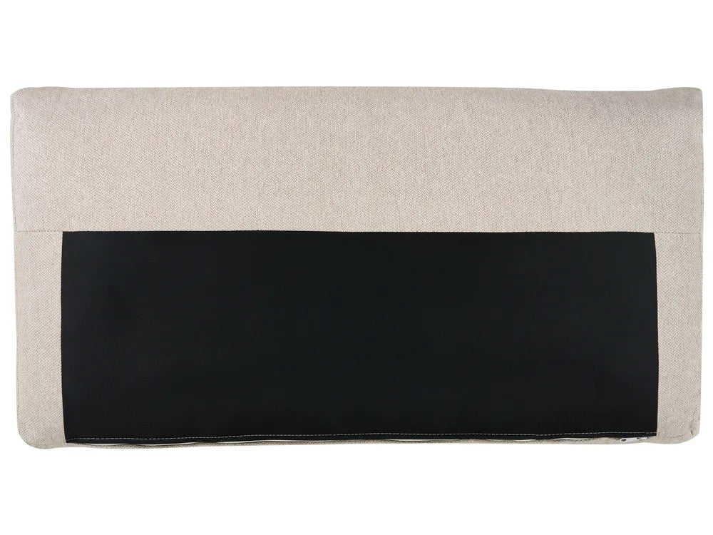 Corner Sofa 4 Seater Fabric Beige Left Hand Deavan