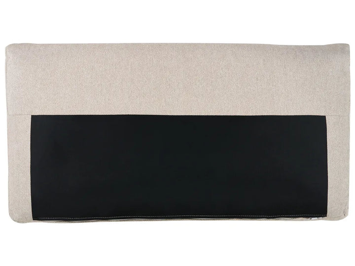 Corner Sofa 4 Seater Fabric Beige Left Hand Deavan
