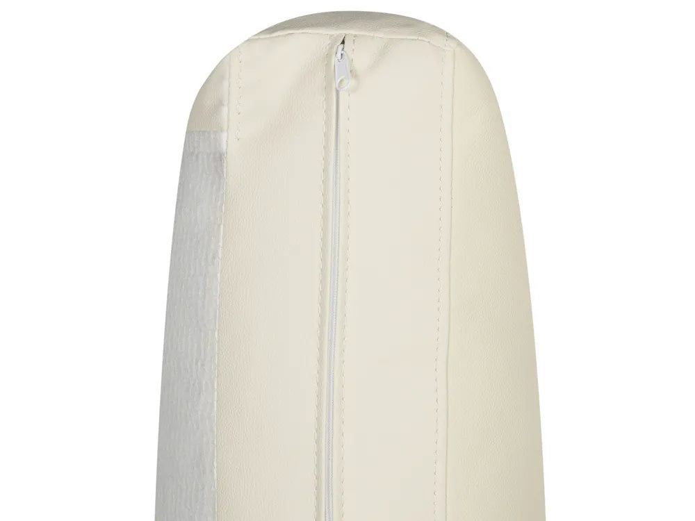 Corner Sofa 6 Seater Leather Light Beige Left Hand Maelina