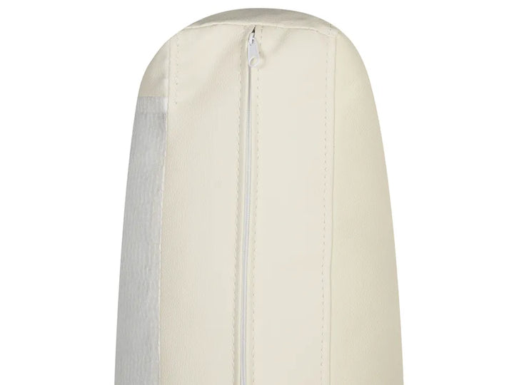 Corner Sofa 6 Seater Leather Light Beige Left Hand Maelina