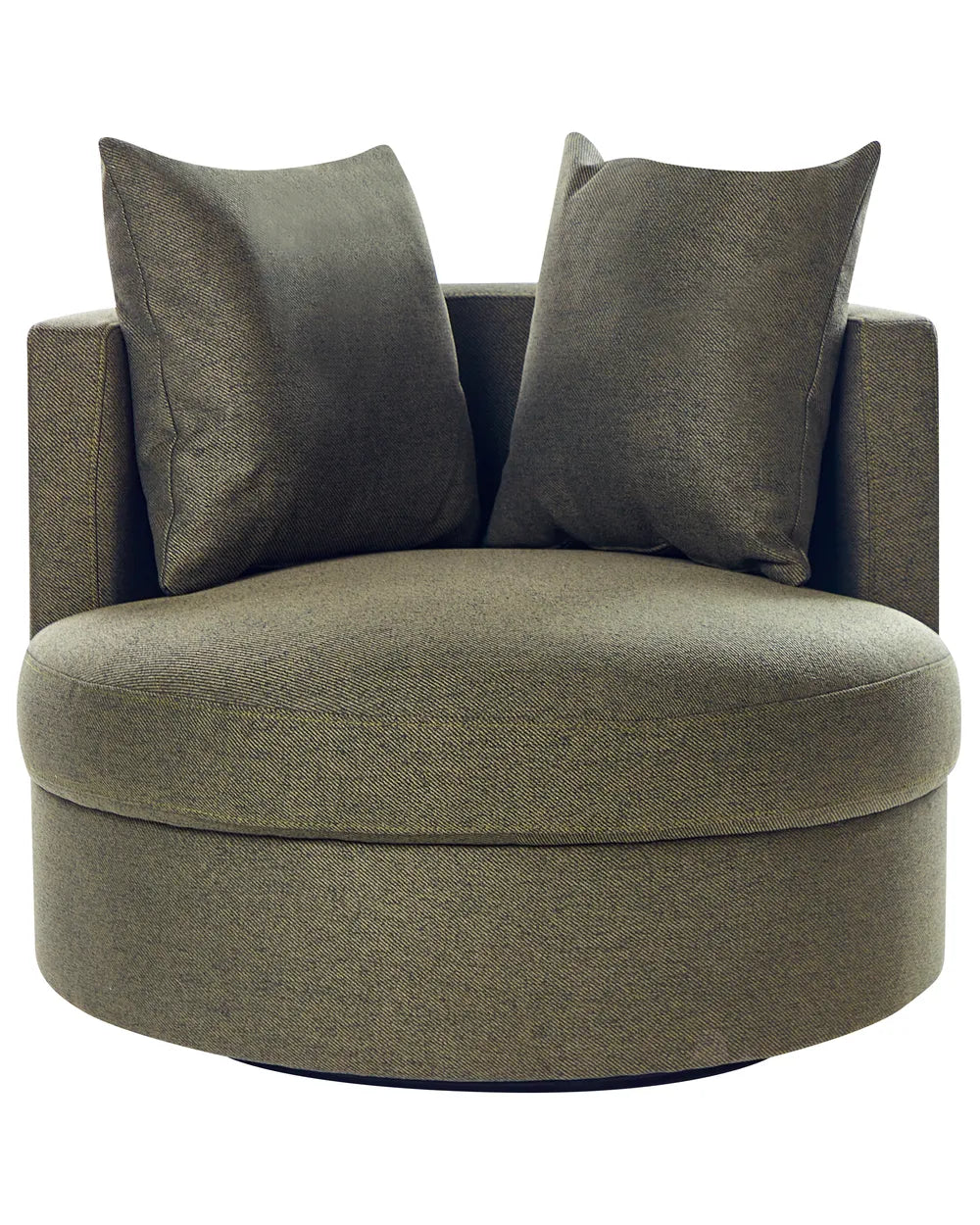 Swivel Armchair Fabric Dark Green Klara