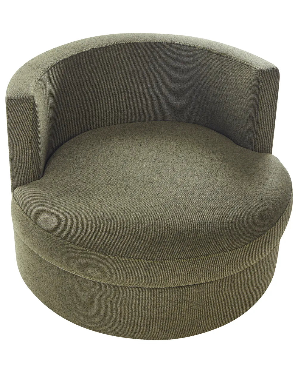 Swivel Armchair Fabric Dark Green Klara