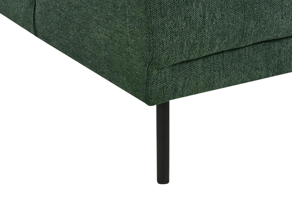 Corner Sofa 4 Seater Fabric Dark Green Right Hand Shayle