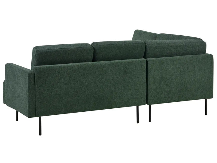 Corner Sofa 4 Seater Fabric Dark Green Right Hand Shayle
