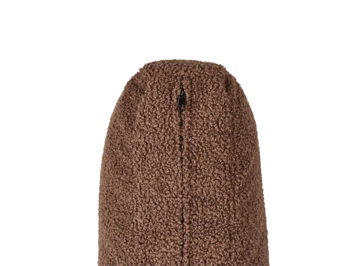 Corner Sofa 3 Seater Boucle Brown Left Hand Weller