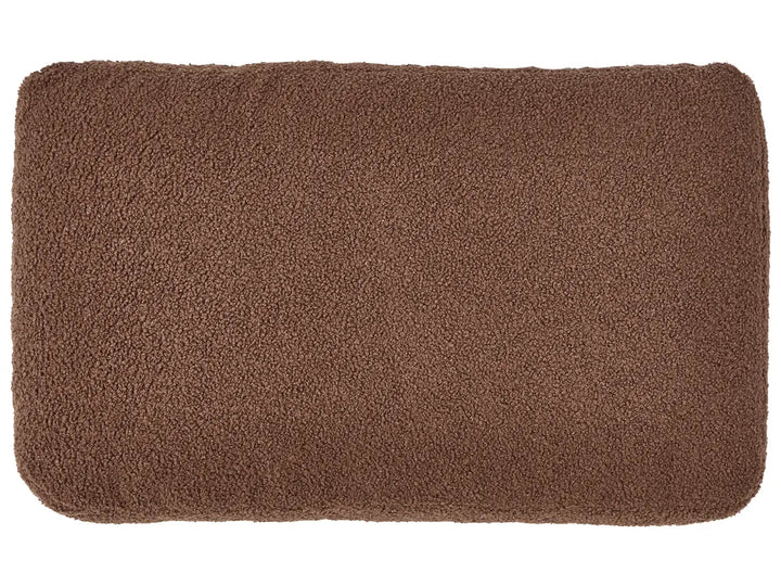 Corner Sofa 3 Seater Boucle Brown Left Hand Weller