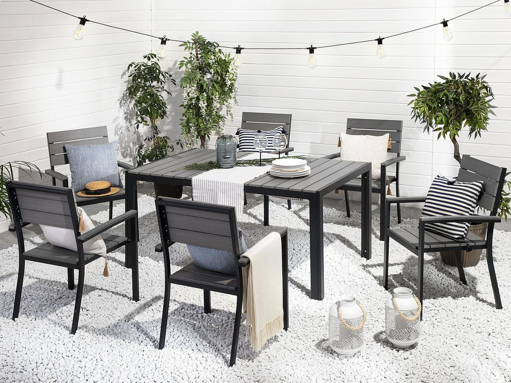 Como Garden Dining Table 150 cm 90 cm Grey
