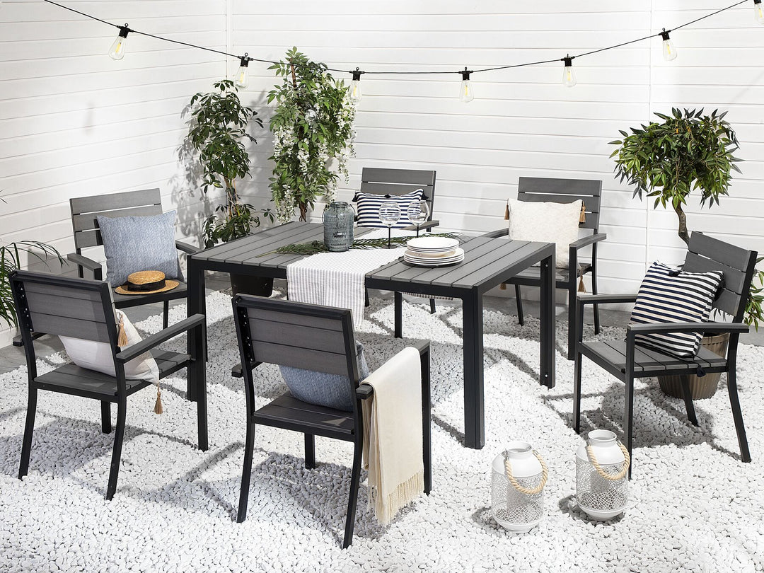 Como Garden Dining Table 150 cm 90 cm Grey