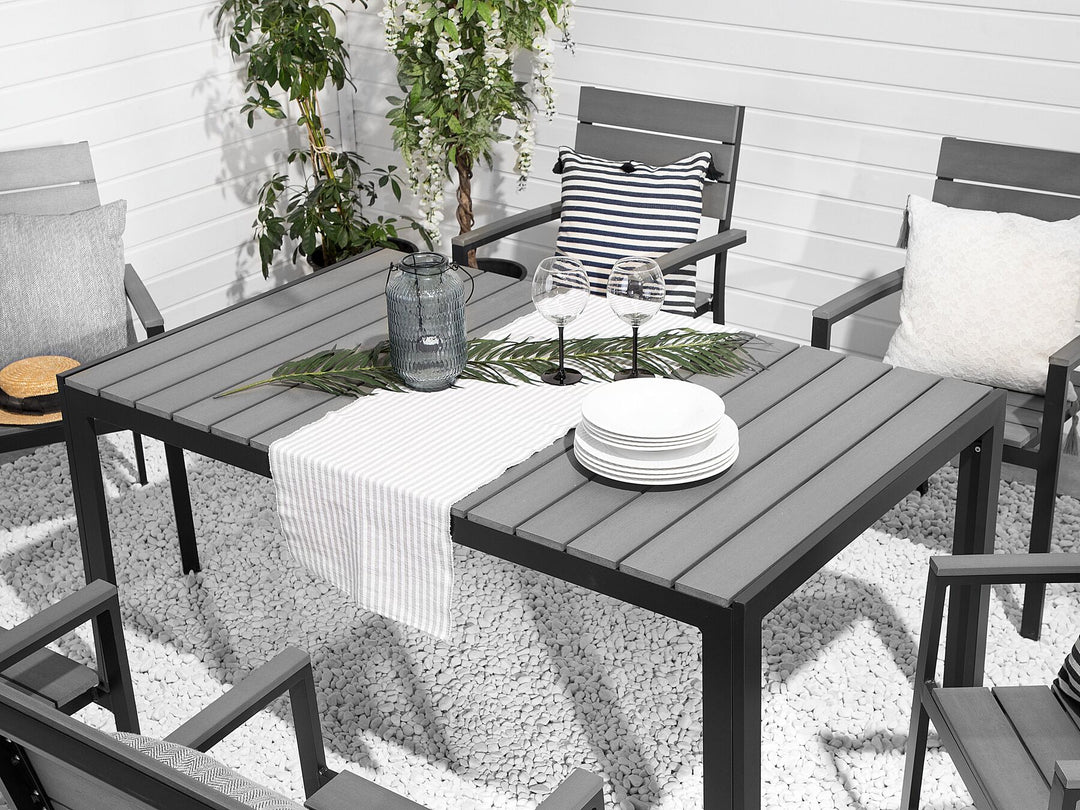 Como Garden Dining Table 150 cm 90 cm Grey