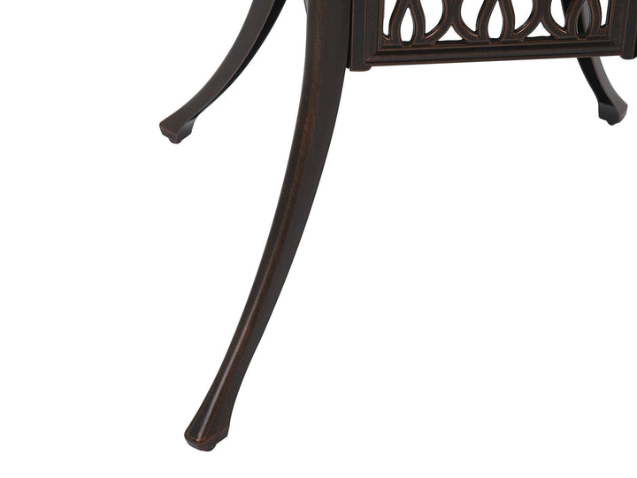 Ancona Outdoor Dining Table for 4 90 cm 90 cm Metal Dark Brown