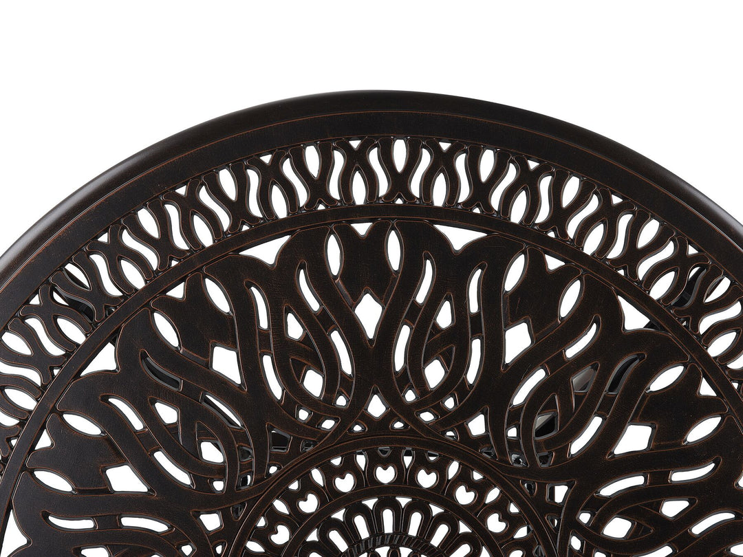 Ancona Outdoor Dining Table for 4 90 cm 90 cm Metal Dark Brown