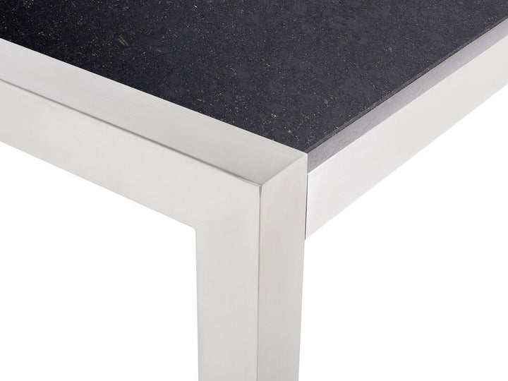 Grosseto Garden Dining Table 180 cm 90 cm Polished Granite Black