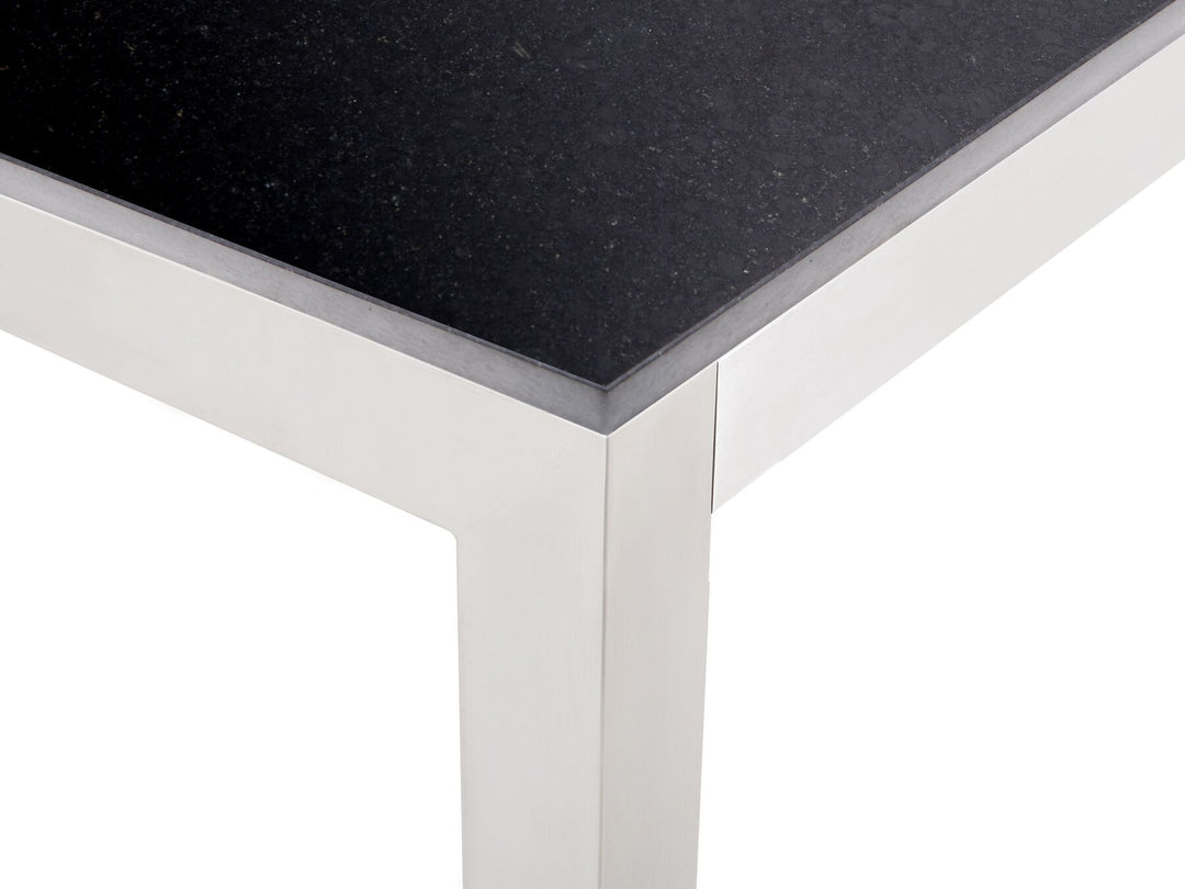 Grosseto Garden Dining Table 180 cm 90 cm Polished Granite Black