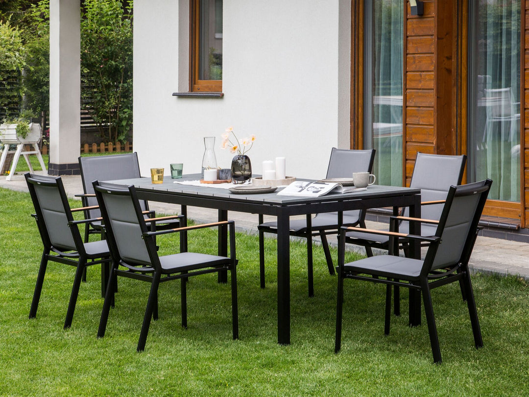 Tofane Extending Garden Dining Table 198/248 cm 90 cm Grey