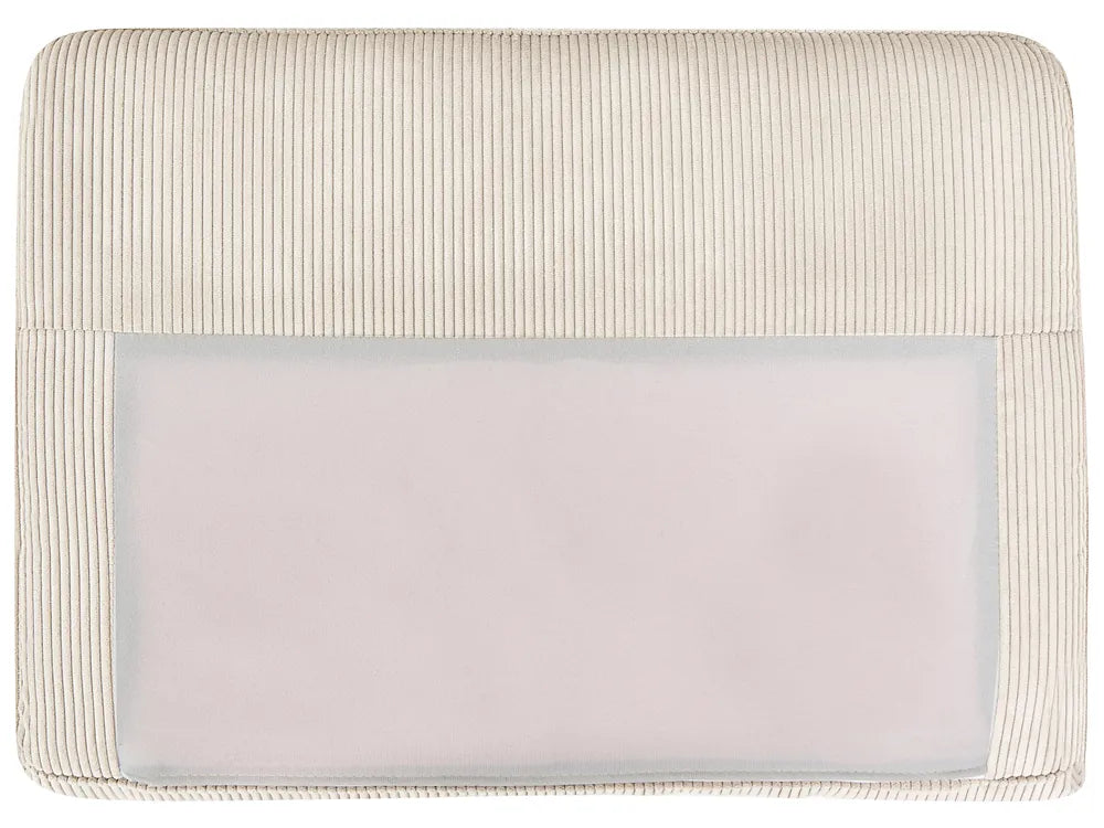 Corner Sofa 2 Seater Corduroy Beige Left Hand Shayle