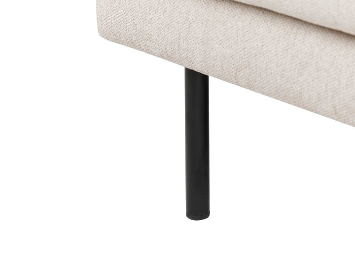 Corner Sofa 2 Seater Fabric Light Beige Left Hand Shayle