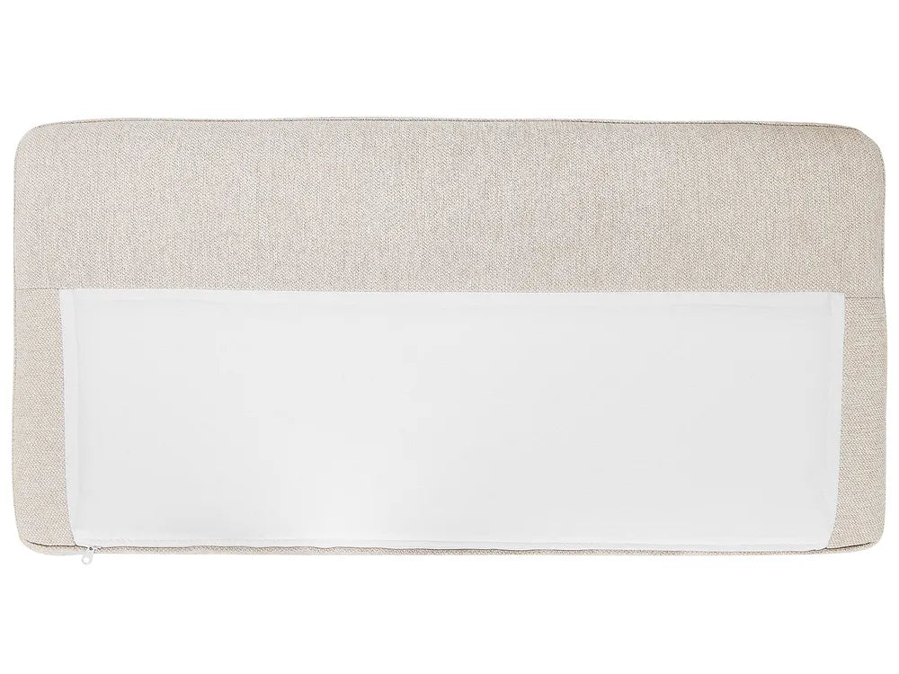 Corner Sofa 2 Seater Fabric Light Beige Left Hand Shayle