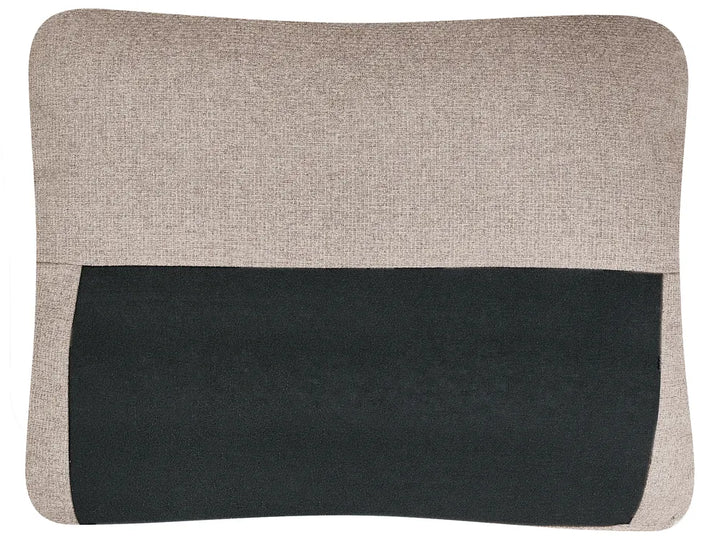 Corner Sofa Bed 3 Seater Faux Linen Light Brown with Storage Left Hand Azuri