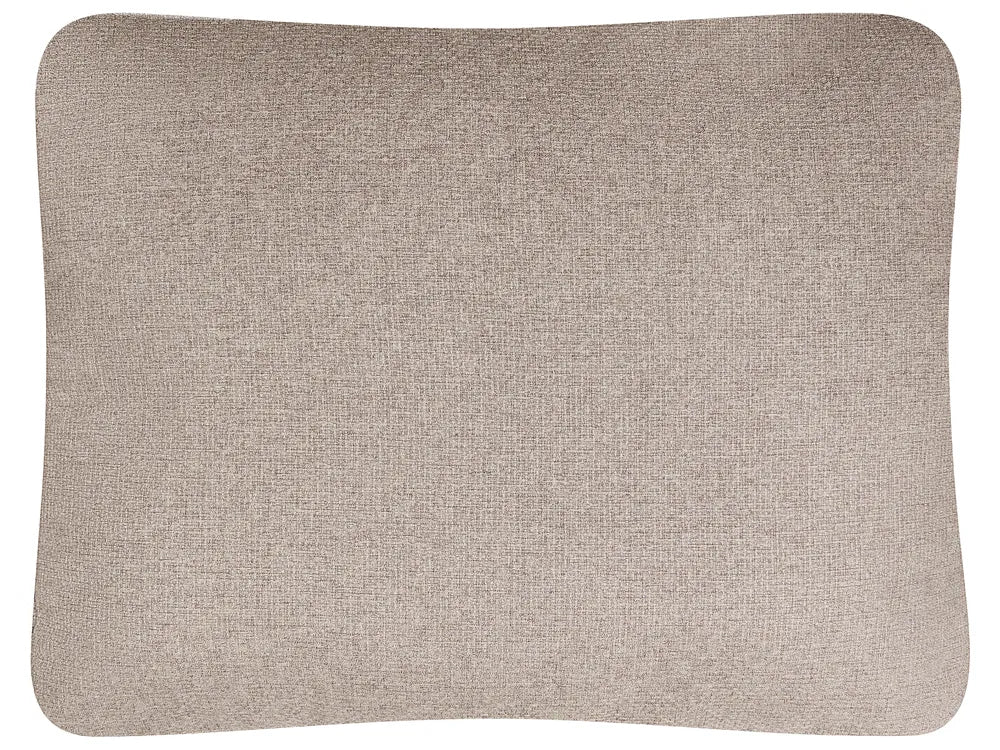 Corner Sofa Bed 3 Seater Faux Linen Light Brown with Storage Left Hand Azuri