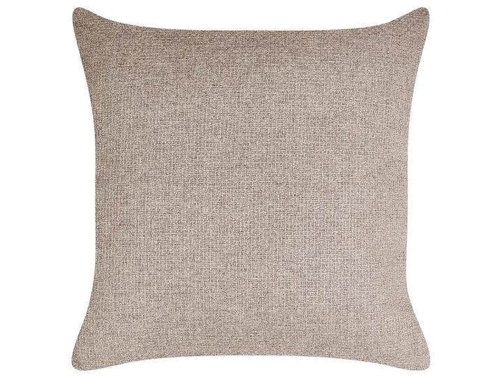 Corner Sofa Bed 3 Seater Faux Linen Light Brown with Storage Left Hand Azuri