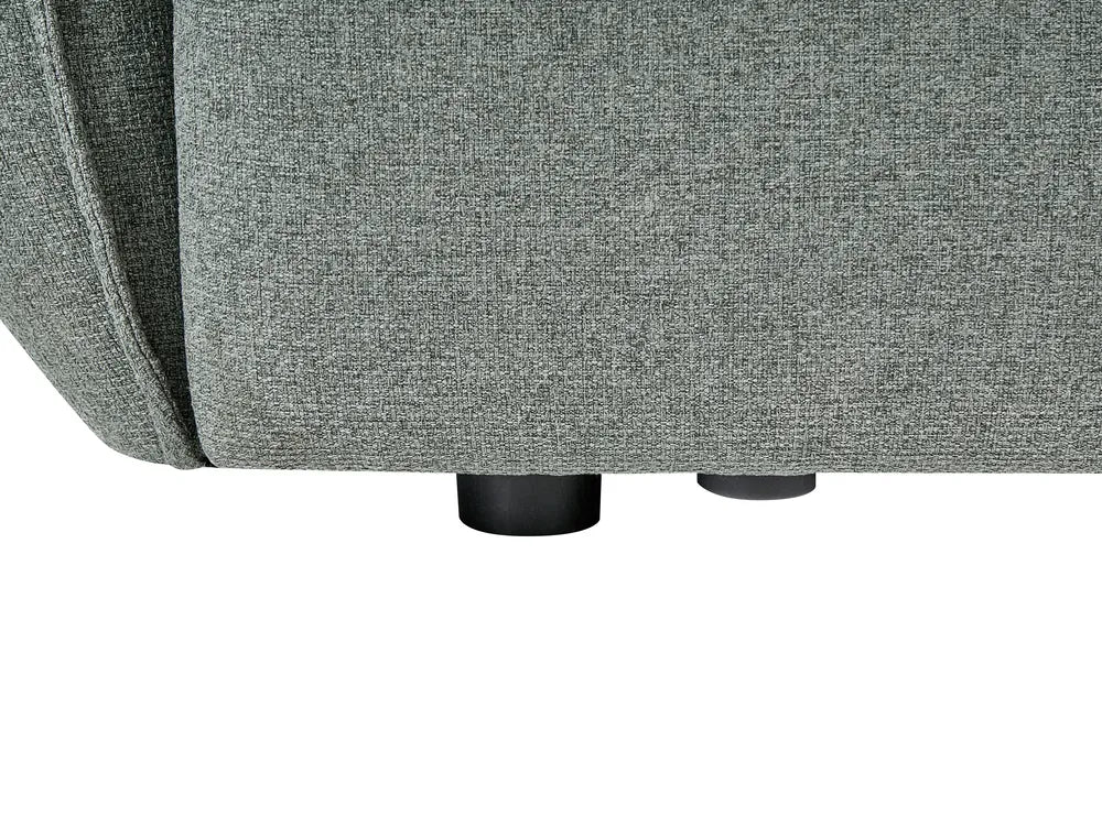 Modular Corner Sofa 5 Seater Fabric Green Left Hand Leiani