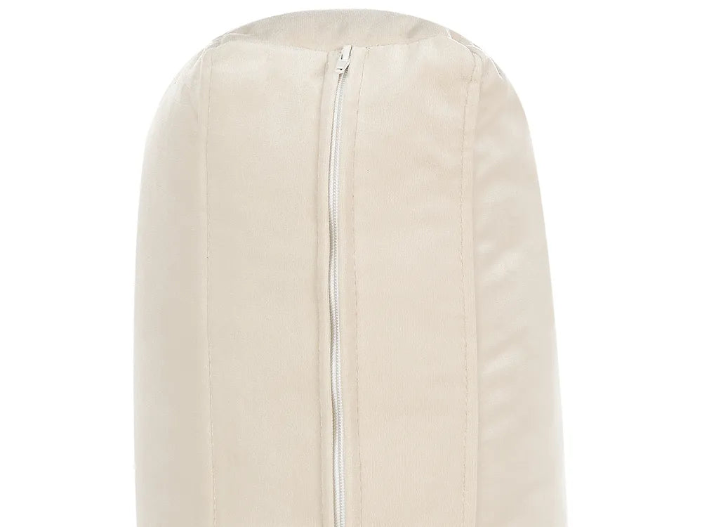 Corner Sofa 4 Seater Velvet Light Beige Right Hand Praylow