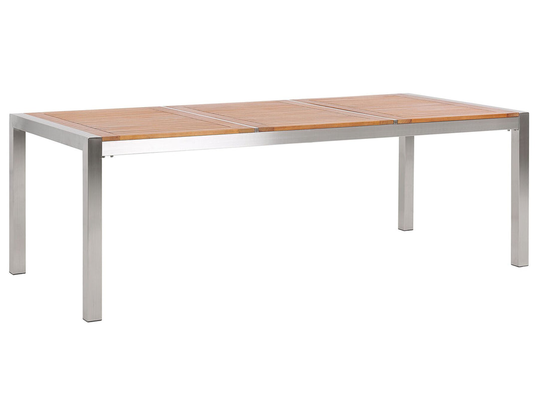 Grosetto Garden Dining Table 220 cm 100 cm Eucalyptus Wood Brown