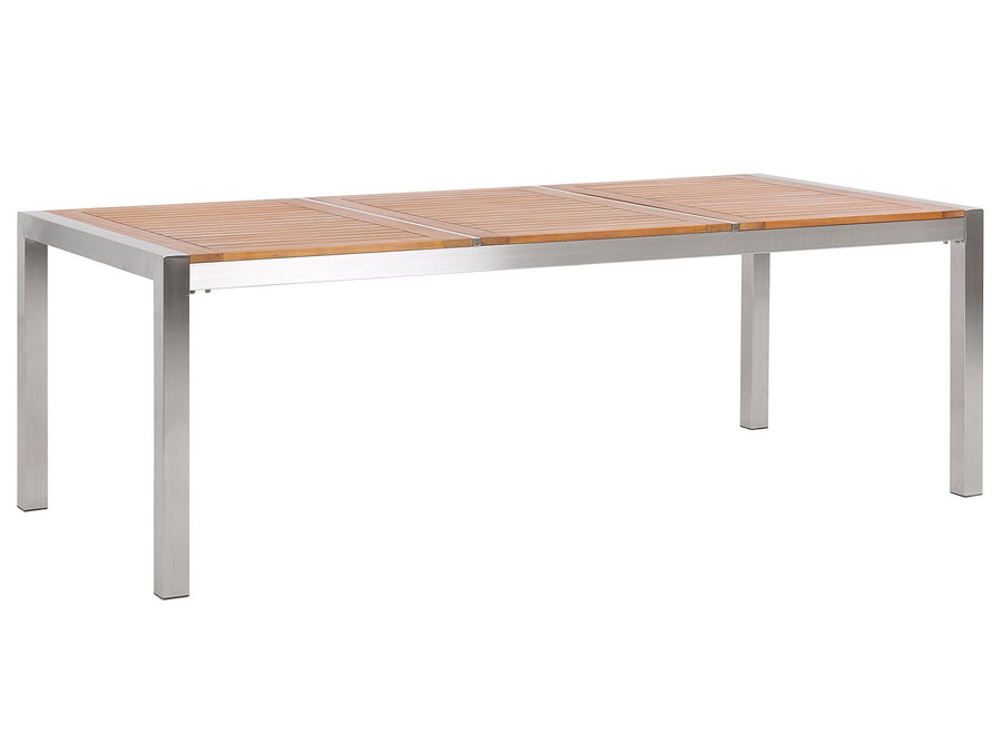 Grosetto Garden Dining Table 220 cm 100 cm Eucalyptus Wood Brown