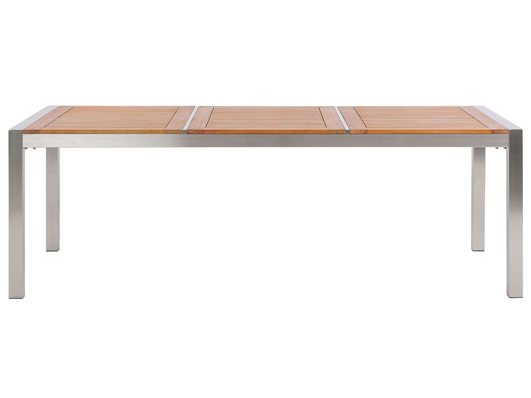 Grosetto Garden Dining Table 220 cm 100 cm Eucalyptus Wood Brown