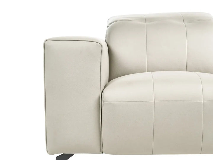 Sofa 2 Seater Faux Leather Light Beige Makirah