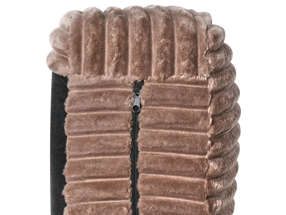 Corner Sofa 3 Seater Corduroy Light Brown Right Hand Vardie