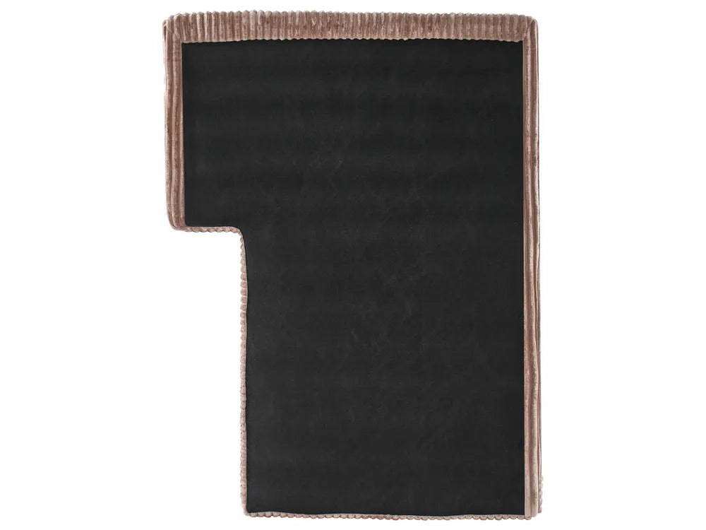 Corner Sofa 3 Seater Corduroy Light Brown Right Hand Vardie