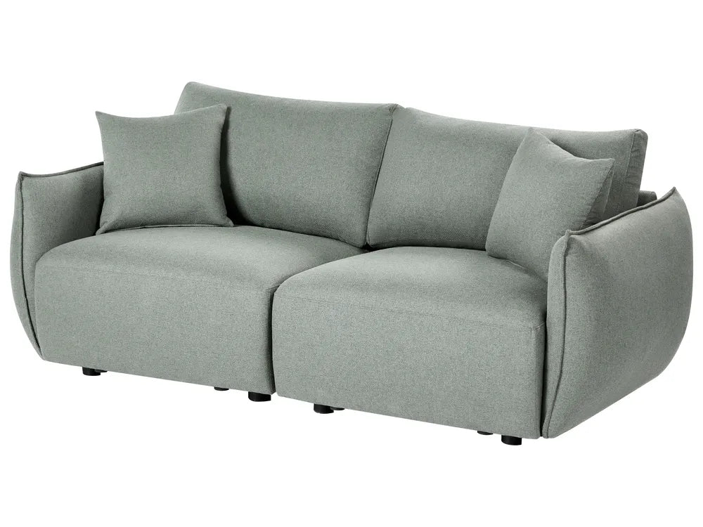 Modular Sofa 2 Seater Fabric Green Leiani
