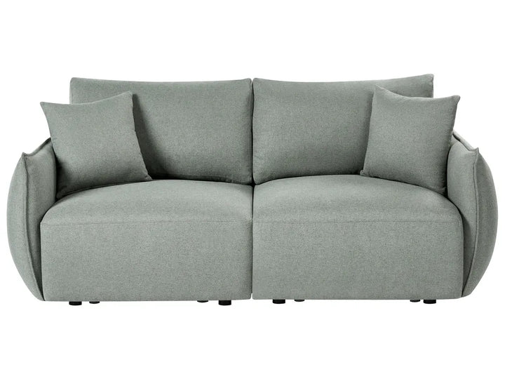 Green fabric modular 2‑seater sofa with modern design