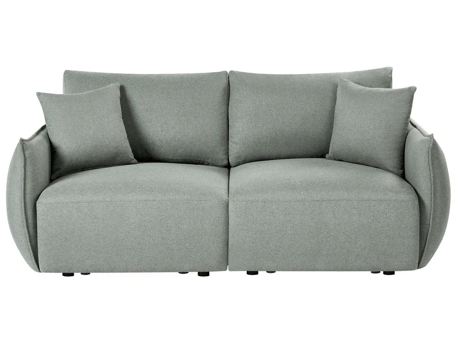Green fabric modular 2‑seater sofa with modern design