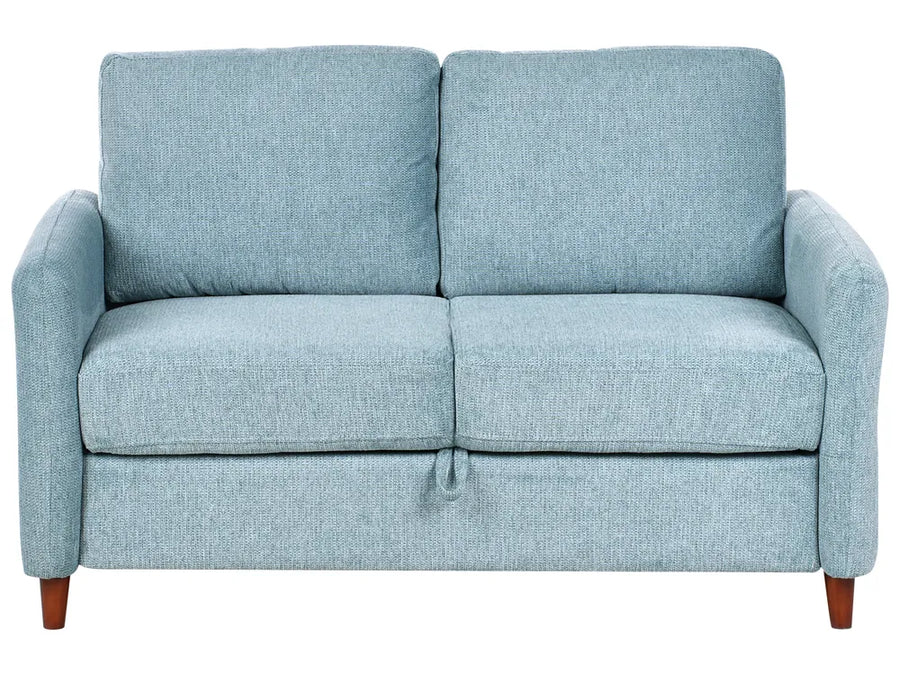 Light blue sofa on a white background