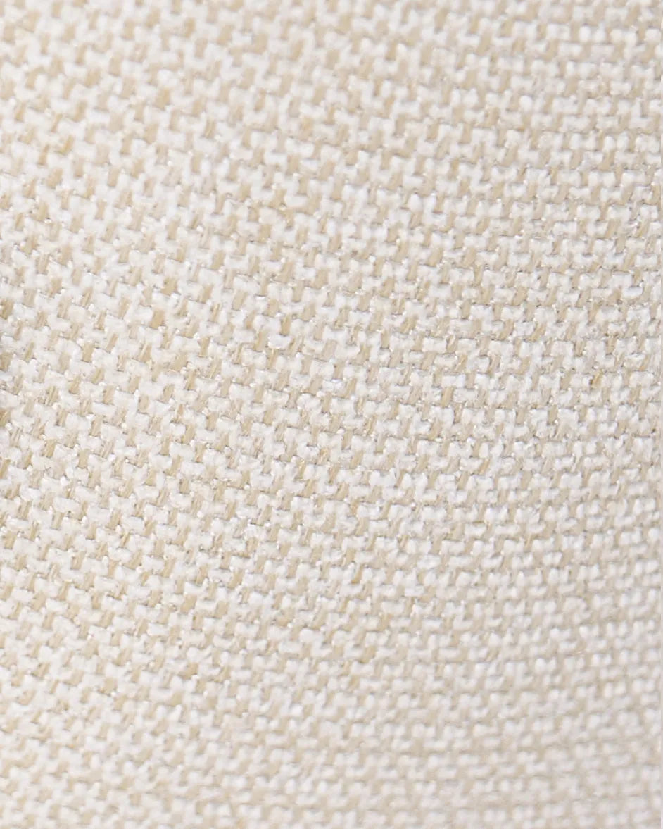 Wingback Chair with Footstool Fabric Light Beige Zianah