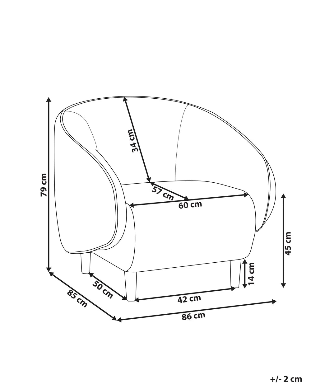 Armchair Fabric Green Joshpal