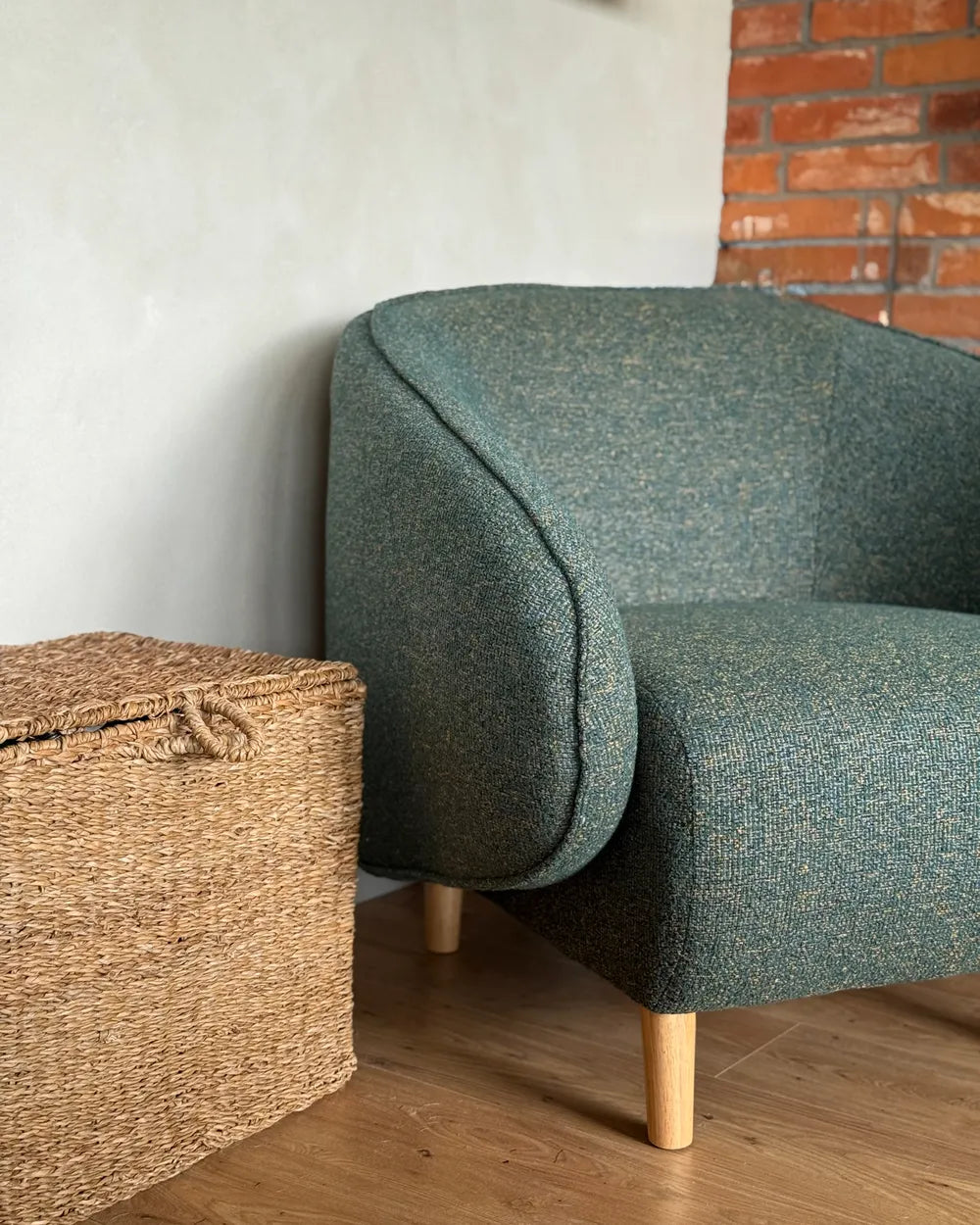 Armchair Fabric Green Joshpal